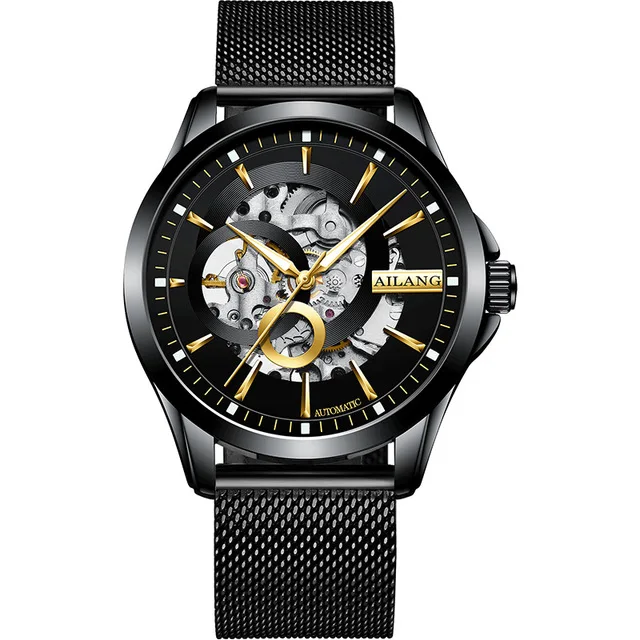   Men Automatic Mechanical Watch  Skeleton Steampunk Men&#39;s  Self Winding Wrist   - £36.88 GBP