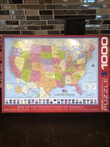 Eurographics 1000 Piece Jigsaw Puzzle Map of the United states - $16.82