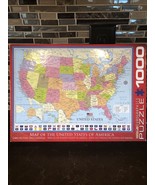 Eurographics 1000 Piece Jigsaw Puzzle Map of the United states - £13.15 GBP
