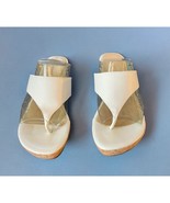 Antonio Melani Women&#39;s Shoes Thongs Slides Sandals Wedges White Size 6.5 - $23.36