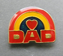 I Love My Dad Father Heart U Lapel Pin Badge 1 Inch - £4.50 GBP