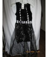 Halloween Witch Glitter Stars Black Tulle Girls Mini Dress & Hat Size XL - €22,58 EUR