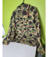 Vintage 1980s Button Up Hunting Saftbak Frog Camo Camouflage Outdoors Vt... - £35.96 GBP