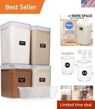 Large Rectangular Food Storage Containers with Lids - Clear BPA-Free Design - €42,72 EUR