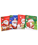 Lot of 4pcs 15-3/4&quot;x12&quot; CHRISTMAS PAPER GIFT BAG SANTA ASST DESIGN - $12.19