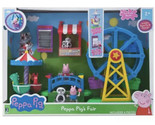 ⚡PEPPA PIG&#39;S FAIR 8-Piece Playset Merry-Go-Round Ferris Wheel Bridge Gam... - $99.99