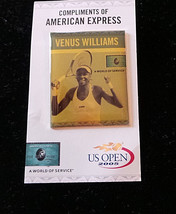 unused US Open Venus Williams Photo Pinback on original card 2005 NF - £8.64 GBP