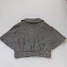 F21 Youth Girls Black & White Wool Blend Buttons Crop Blazer Jacket Size Medium  image 2