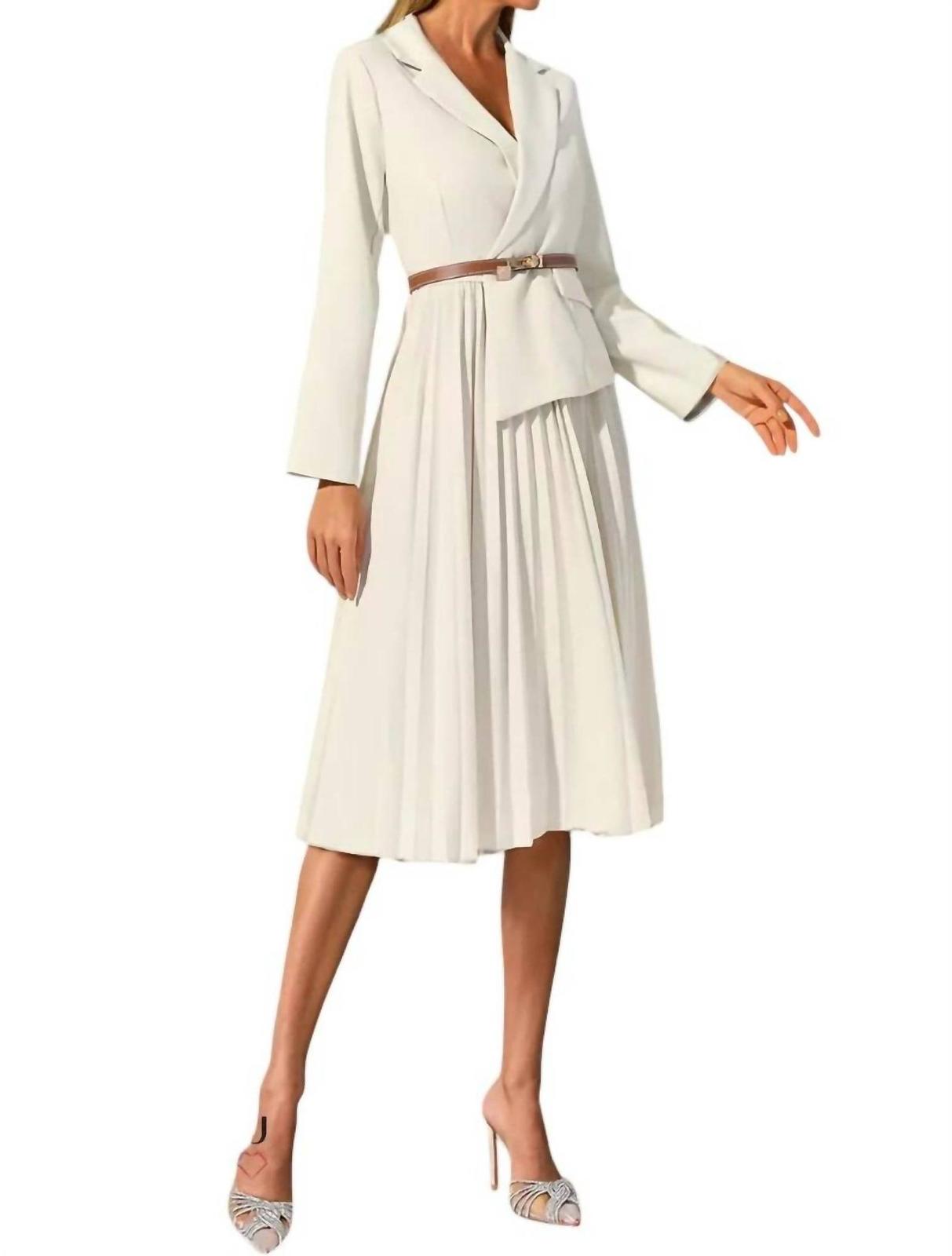 Productseeker blair blazer dress pleated dress with belt size XL - $90.09