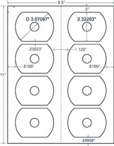 Compulabel 312682 Business Card CD Labels (100 White Sheets 800 CD Labels) - $24.09+