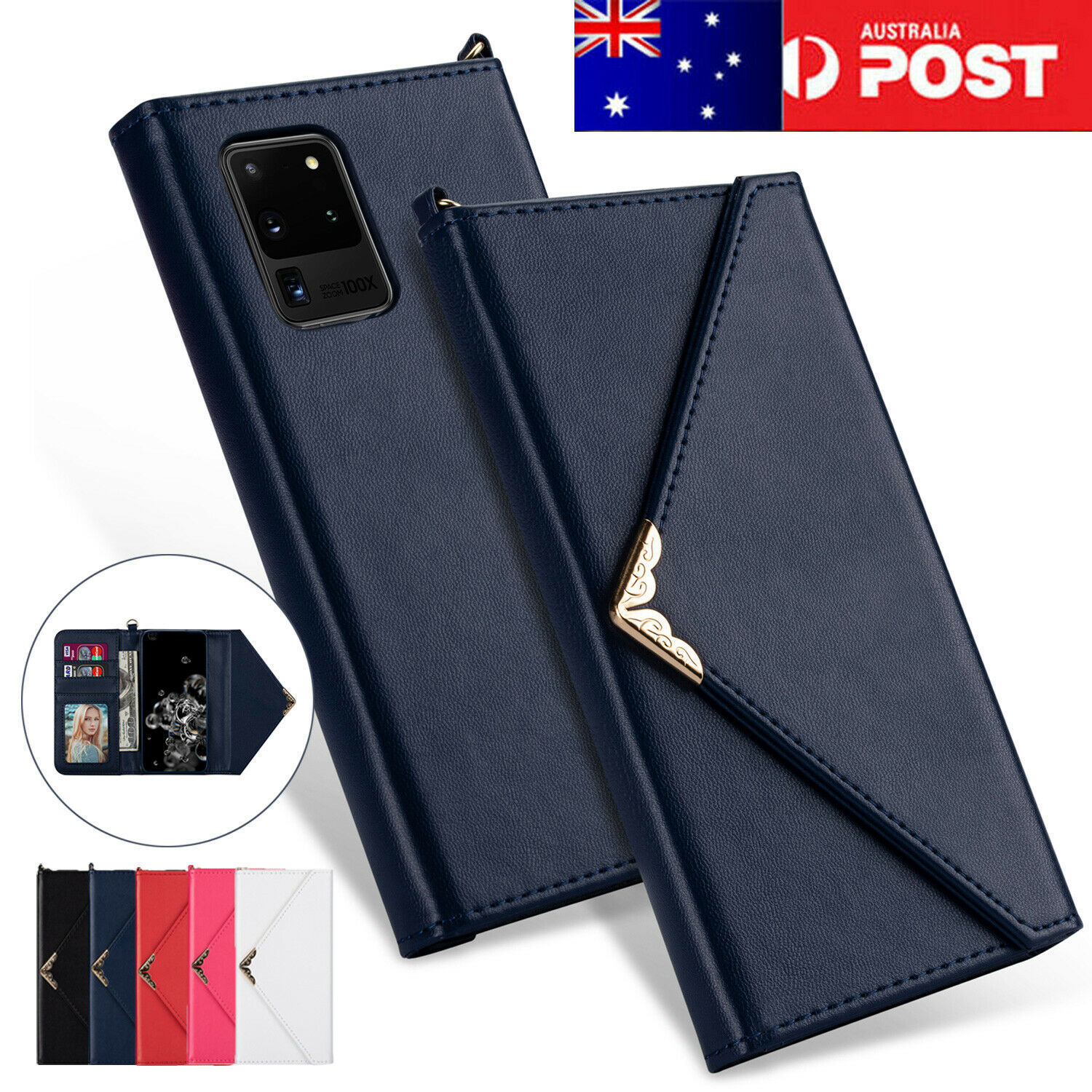 for women girl  Leather wallet FLIP MAGNETIC BACK cover Case for Samsung Galaxy