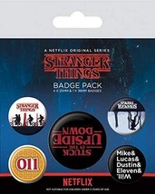 Stranger Things (Upside Down) 5 Piece Badge Set - £8.89 GBP