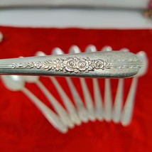 10X TeaSpoons 1939 ROYAL ROSE Oneida Nobility Plate Silverplate 6 1/4” - $22.98