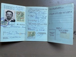 Antiguo documento vintage Bélgica tarjeta de permiso de trabajo 1963 - €13,20 EUR
