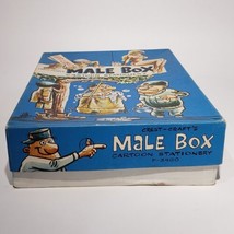 Vintage US Military &quot;Male Box&quot; Cartoon Stationary Box - £18.13 GBP