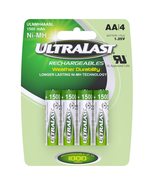 ULTRALAST ULNMH4AASL AA Size Rechargeable Battery - NIMH 1.25V 1500mAh, ... - £17.61 GBP