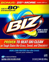 Biz Powder Laundry Detergent B O Oster Cleaner Stain Fighter Odor Remover 37.5 Oz - £23.22 GBP