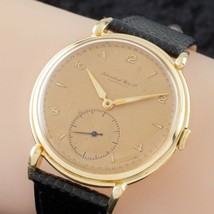 18k Yellow Gold IWC Hand-Winding Watch Cal. 88 1940s w/ Leather Band - £6,167.95 GBP