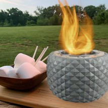 Indoor Concrete Tabletop Fire Pit, Pineapple-Shaped Small Fire Bowl, And - $38.93