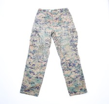 Vtg Mens M Thrashed Military Issue Woodland Camouflage Cargo Pants USA AS IS - £31.28 GBP