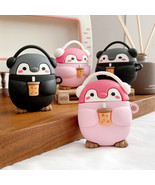 Milk Tea Penguin Silicone AirPods Pro Case with Metal Keychain - $26.02 CAD