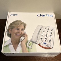 Clarity JV35W Amplified Big Numbers Braille Phone Hard of Hearing Low Vi... - £20.54 GBP