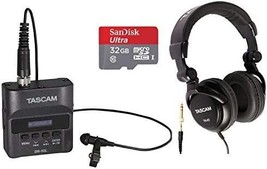 Black Tascam Dr-10L Digital Recorder With 32Gb Sd Card And, 03 Headphones. - $219.93