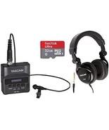Black Tascam Dr-10L Digital Recorder With 32Gb Sd Card And, 03 Headphones. - £173.76 GBP