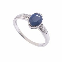 Natural Blue Sapphire Engagement Ring 2Ct Sapphire Band Sapphire Engagement Band - $61.78