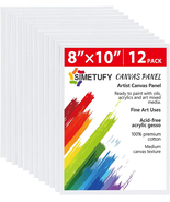 12 Pack 8X10 Canvas Boards for Painting, Blank Flat Canvas Panels Art Pa... - $370.78 MXN