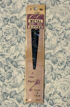 Vintage C&amp;C Coats and Clark skirt or neck zipper metal 7" navy blue in p... - $4.00