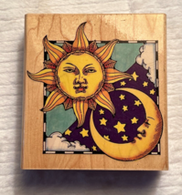 The Sun and the Moon Rubber Stamp 1996 Penny Black - $13.85