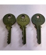 Vintage YALE Brass Key ~  The Yale &amp; Towne Mfg. Co. Made in U.S.A. Lot Of 3 - $27.36 CAD