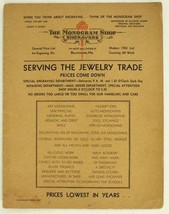 An item in the Collectibles category: Vintage Paper Advertising Baltimore MD 1933 Monogram Shop Engravers Price List