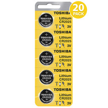 Toshiba CR2025 3V Lithium Coin Cell Battery (20 Batteries) - £15.21 GBP