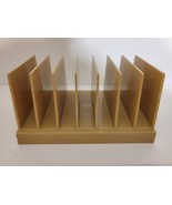 Letter Holder For Office Desk Counter Shelf 7 Slot Beige Plastic Organizer - £15.35 GBP