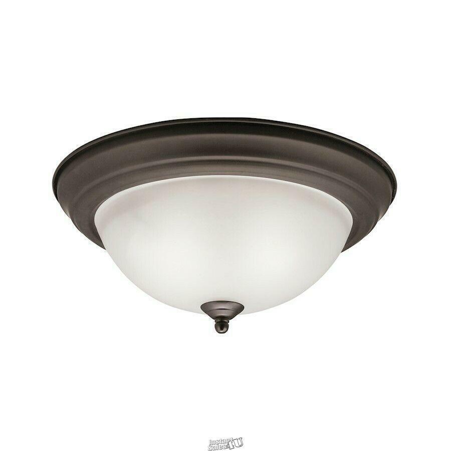 Primary image for Ceiling Space 13.25 in. 2-Light Olde Bronze Flush Mount Ceiling Light Stain etch