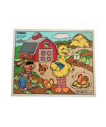 Vtg Playskool Sesame Street Jim Henson Fun on Farm Tray Puzzle Big Bird ... - $284.12 MXN