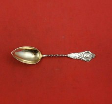 Medallion by R. Strickland Coin Silver Coffee Spoon Gold Washed and Twis... - £30.37 GBP