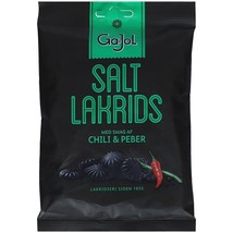Ga-Jol SALTED Licorice: Chii &amp; Pepper gummies from Denmark 140g FREE US ... - £7.78 GBP