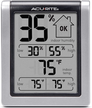 Digital Hygrometer &amp; Indoor Thermometer Pre-Calibrated Humidity Gauge Black NEW - £14.05 GBP