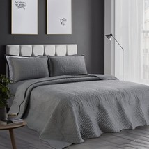 Oversized King Bedspreads 128X120, 3 Pieces Quilt Set, Lightweight, Soft... - $144.99