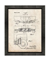 Car Bumper Patent Print Old Look with Beveled Wood Frame - £19.62 GBP+