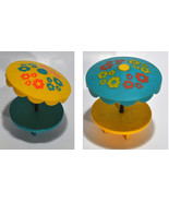 Vintage Fisher Price Little People Blue And Yellow Pool Umbrella Table 9... - £9.82 GBP