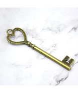 Heart Key-Big Key-Skeleton Key-Antiqued Bronze-84mm Large Skeleton Key-Love - $6.04 CAD