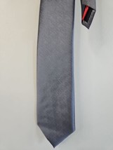 Billy London Gray Solid Pattern Neck Tie, Narrow, 100% Polyester - $12.99