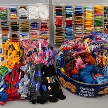 Large Lot Estate Floss Embroidery Cross Stitch Thread 175 Skeins Assorted - $197.99