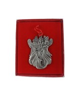 Vintage Wallace Silversmiths Pewter Angel Trio Hangable Christmas Ornament - $199.72 MXN