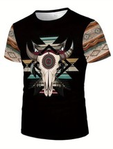 Aztec T-shirt size extra large western Aztec print short sleeve lightweight - £14.12 GBP