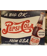 Metal Pepsi Cola Reproduction Bar Pool Room Mancave Beer Restaurant Sign - $16.00